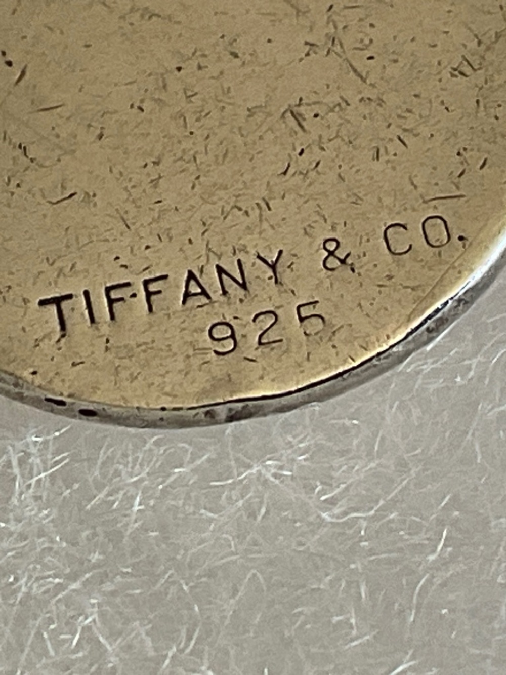 Tiffany & Co. Sterling Silver Round Disc Charm - Silver Tone - Picture 3 of 4